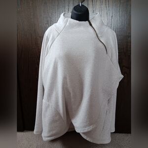 Athleta Cream Zip Sweater